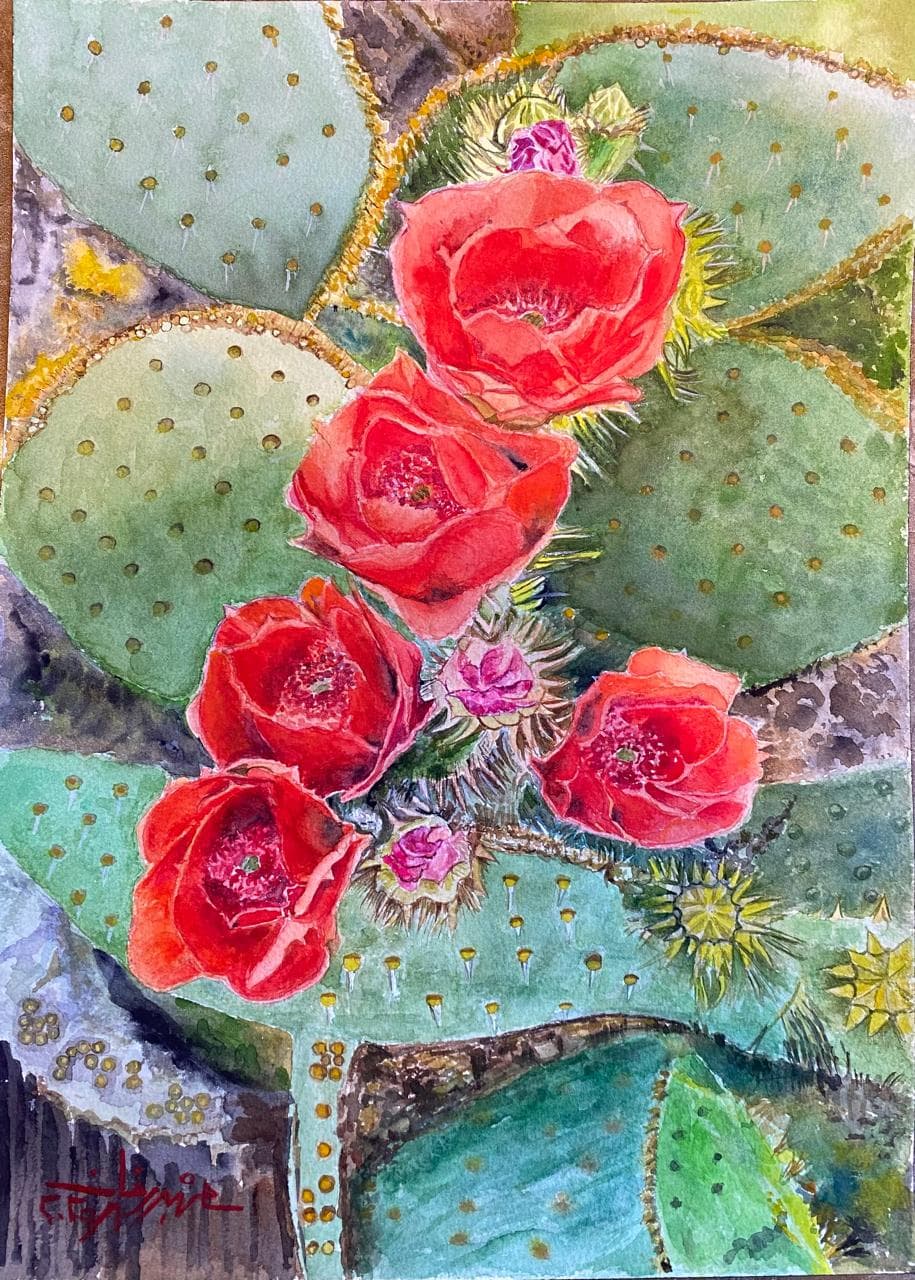 Cactus in Bloom I